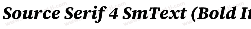 Source Serif 4 SmText (Bold Italic)字体转换